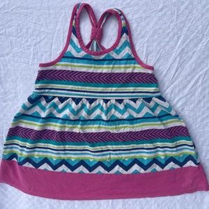 Pink multi-colored Fun Patterned Tank Top